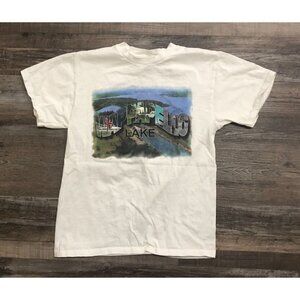 Vintage Wappapello Lake Missouri Mens Medium White Short Sleeve T Shirt